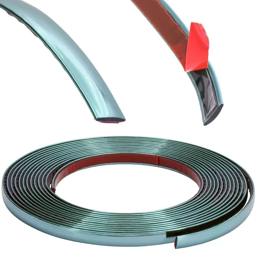 Zierleiste 10mm x 5m | Blau metallic | flexibel selbstklebend | Kontur Leiste