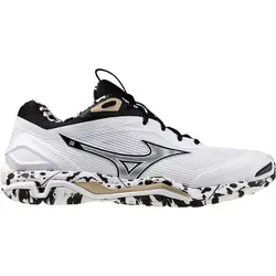 Mizuno Wave Stealth 6 - Weiß - Leistungsstarker Volleyballschuh mit atmungsaktivem Obermaterial für optimalen Halt. Mizuno Wave-Technologie sorgt für Dämpfung und Energierückgabe. Abriebfeste Außensohle bietet sicheren Grip und unterstützt schnelle Bewegungen.