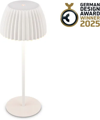 BRILONER Riffle LED Tischlampe kabellos IP44 - Moderne Tischlampe für drinnen und draußen mit Touchdimmer, bis zu 24 Stunden Akku-Laufzeit und spritzwassergeschütztem Design, ideal für stimmungsvolle Beleuchtung.
