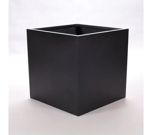 Elegant Einrichten Pflanzkübel Fiberglas quadratisch 60x60x60cm elegant schwarz-matt (1 St)