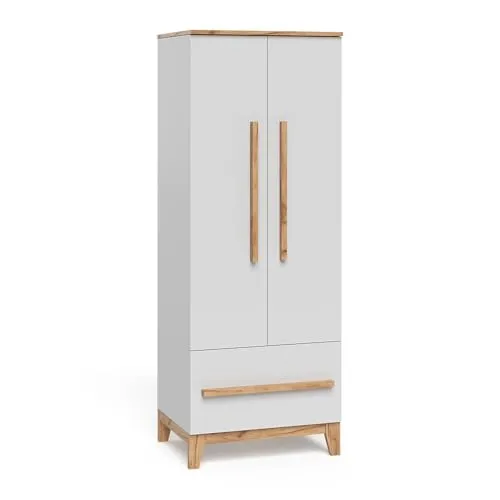 VitaliSpa Kinderkleiderschrank Malia, Weiß/Artisan, 70 x 186.8 cm - Modern und Praktisch - Der moderne Kinderkleiderschrank 