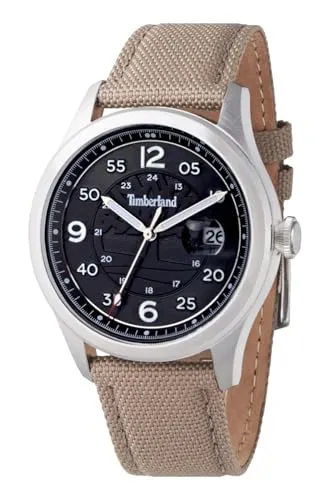 Timberland Cornwall TDWGN2237506 Herrenuhr 42mm - Beige - Herrenuhr mit Quarzwerk, 10 ATM wasserdicht und elegantem Design aus Edelstahl und Leder, ideal für jeden Anlass.