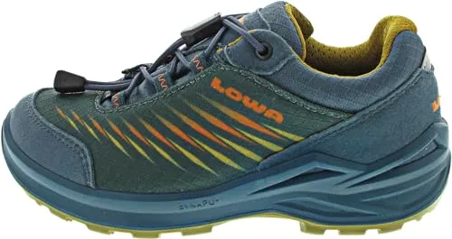 LOWA Halbschuh ZIRROX II GTX LO JR Petrol/senf 26 - Wasserdichte Wanderschuhe für Kinder mit atmungsaktivem GORE-TEX-Futter, ideal für Familienausflüge, Kindergarten und Schule.
