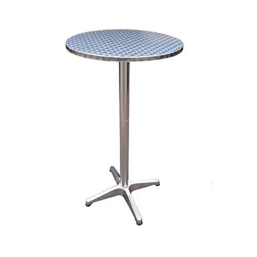 Bistrotisch Alu 60 cm höhenverstellbar - Hochwertiger Bistrotisch aus Aluminium, ideal für Terrasse oder Garten. Höhenverstellbar von 70 bis 110 cm für maximalen Komfort.