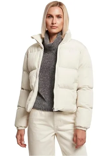 Urban Classics Damen Short Peached Puffer Jacket - Funktionale Funktionsjacke für Damen, warm gefüttert mit elastischem Kordelzug, ideal für kalte Tage und angesagte Streetwear.