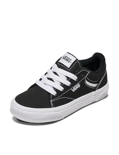 Vans Unisex Kinder Seldan Sneaker, Canvas Black White, 34.5 EU