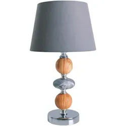 Näve E14 Tischleuchte ARAGA Ø20cm grau - Stilvolle Beleuchtung für Ihr Zuhause - Nachtlichter: Elegante Tischlampe mit modernem Design, ideal für stimmungsvolle Akzente in jedem Raum.