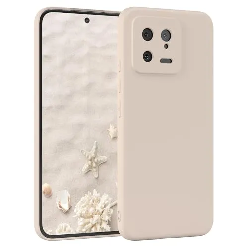 EAZY CASE - Silikonhülle für Xiaomi 13 Hülle Silikon Case Beige weich stoßfeste Handyhülle Schutzhülle mit Kameraschutz Dünn Premium Schutz Cover TPU Phone Bumper in Pastell Taupe Matt