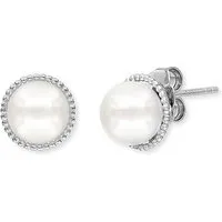 Engelsrufer Damen Ohrringe Ohrstecker mit Muschelkernperle - Elegante Ohrringe aus Sterling Silber mit 10mm Muschelkernperlen, nickelfrei und ideal für Allergiker. Perfekt kombinierbar mit anderen Engelsrufer Schmuckstücken.