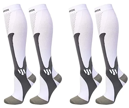 COCOHOK Kompressionsstrümpfe Sport Herren & Damen, Fit für Sport, Fußball, Flug, Laufen, Kompressionssocken für Männer & Frauen für Steigerung der Leistung, Ausdauer, Durchblutung und Erholung
