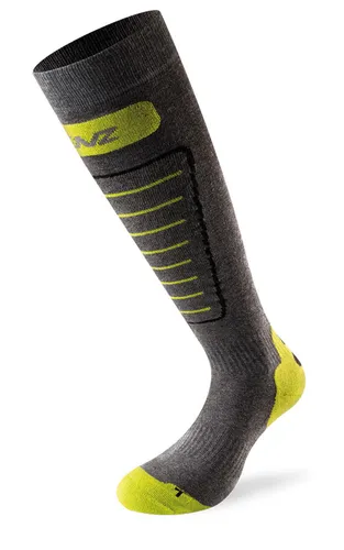 LENZ SKIING 1.0 Socken 2026 grey/lime - 35-38