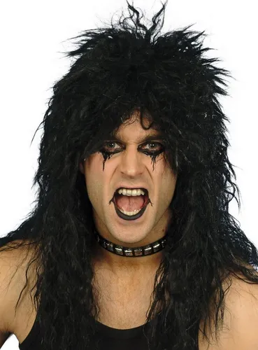 Smiffys Kostüm-Perücke Hair Metal schwarz von Smiffys