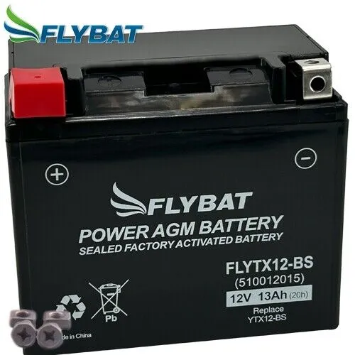 Batterie für Aprilia Scarabeo 125 i.e. Light 12 FlyBat YTX12-BS AGM geschlossen