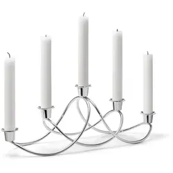 Georg Jensen Kerzenhalter Harmony Edelstahl in silber von Georg Jensen