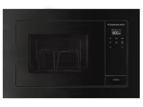 Küppersbusch M 6120.0 S K-Series Einbau-Mikrowelle Schwarz - Einbau-Mikrowelle mit 750 Watt und 5 Leistungsstufen, ideal für schonendes Auftauen. Perfekt für Hänge- und Hochschränke, 20 Liter Garraumvolumen.