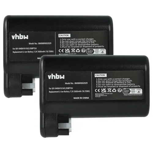 vhbw 2X Akku kompatibel mit Electrolux Pure i9, PI91, i9.2 Saugroboter (2600 mAh, 7,2 V, Li-Ion)