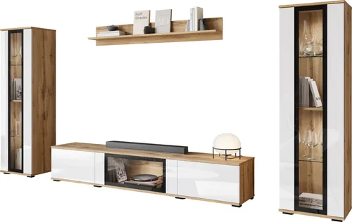 MIRJAN24 Wohnwand Caro mit LED-Beleuchtung