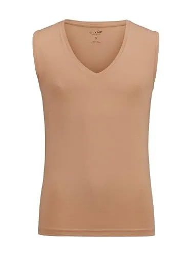 OLYMP Herren T-Shirt Langarm Level.Five - Caramel 24, XL - Hochwertiges einfarbiges Langarm-T-Shirt im Body fit für Herren, ideal für einen modernen Look und vielseitig kombinierbar. Pflegeleicht bei 40 °C.