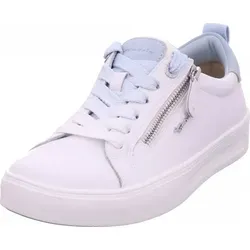 Tamaris Comfort Damen Sneaker flach mit Reißverschluss, Weiß (White/Blue) - Damen-Sneaker mit T-flow-Technologie für sanfte Dämpfung und herausnehmbarer Einlegesohle für individuellen Komfort. Hochwertige Materialien sorgen für Stil und Langlebigkeit.