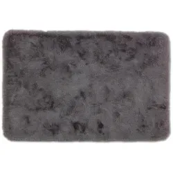 Schöner Wohnen Badteppich Bali, Grau, 67x110 cm - Badteppich für Fußbodenheizung, rutschfest und stilvoll in Grau, ideal für ein modernes Badezimmer.