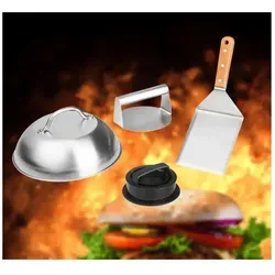 Smash-Burger Maker Set mit Haube, Wender u. Burger Pressen, VE=6 PE=1