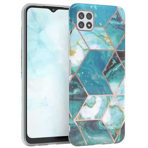 Für Samsung Galaxy A22 5G IMD Schutzhülle TPU Handy Hülle Case Back Etui Grün