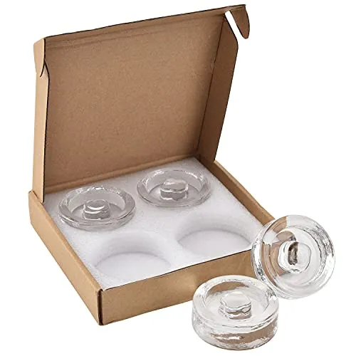 Abaobao Gärstein-Glasgewichte mit handlichen Griffen für Sauerkraut, Kimchi, Gurken, Konservierung, Einmachglas, Weithalsgefäße, 4 Stück