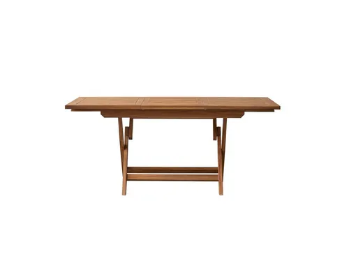 Tikamoon Gartentisch Outdoor-Tisch aus Akazienholz 120 Capri - Eleganter Gartentisch aus FSC®-zertifiziertem Akazienholz. Klappbar für bis zu 6 Personen, mit einer praktischen Verlängerung. Ideal für gesellige Abende im Freien!