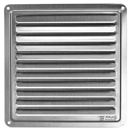 Edelstahl Lüftungsgitter 155x155 mm Abluftgitter Schlitz Gitter Lamellengitter