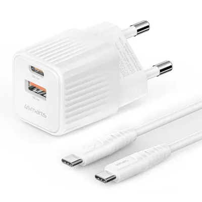4smarts VoltPlug Duos Mini PD 20W USB-A / USB-C inkl. USB-C Kabel