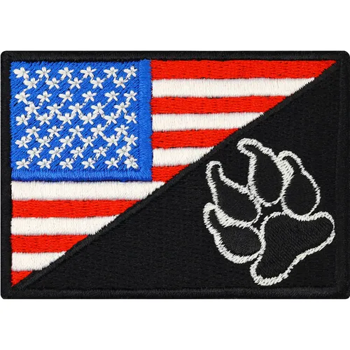 USA K9 Polizei Hunde Aufnäher K9 Flag Aufbügler/Patch Police dog 70x50mm