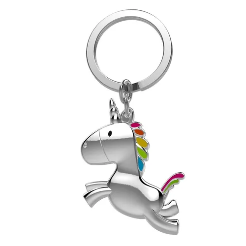 Schlüsselanhänger Unicorn poliert von metalmorphose