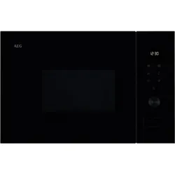 AEG OS5MG20EB Einbau-Mikrowelle 20 l, 800 W mit Grillfunktion - Mikrowellenherd mit 800 W Grillfunktion für knusprige Gerichte, LED-Display und elektronische Öffnung, ideal für moderne Küchen.