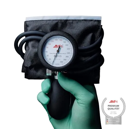 AMPri Blutdruckmessgerät Med Comfort Oberarm, 2-Schlauch-System