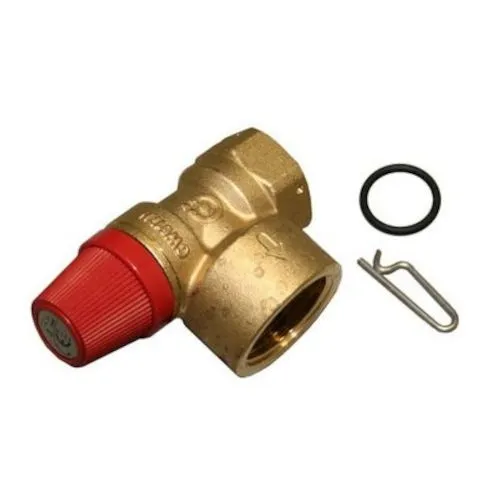 Junkers/Sieger/Buderus Sicherheitsventil 3,0 bar steckbar - Thermostate, sicherheitsrelevantes Bauteil für zuverlässigen Betrieb, Installation nur durch Fachhandwerker!