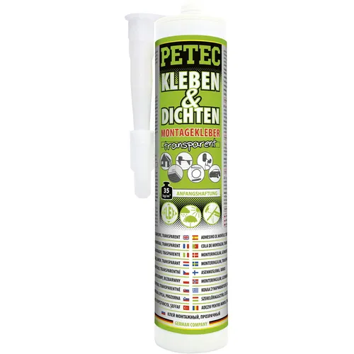 Petec Universalklebstoff Montagekleber Kleben & Dichten transparent der ALLESKÖNNER 94929