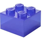 Opbergbox Brick 4 mit Deksel Glitter Violet - LEGO® Aufbewahrungsbox mit glitzerndem Design, ideal für kreative Ordnung und stilvolle Aufbewahrung von LEGO-Steinen.