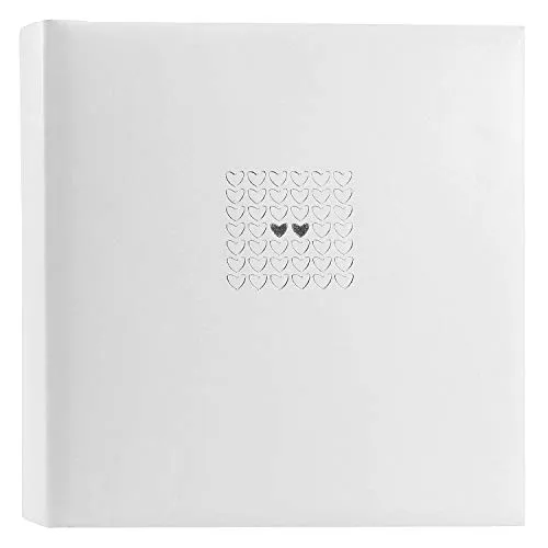 goldbuch 31450 Hochzeitsalbum Elegance, Album für Fotos & Bilder, 30 x 31 cm, Fotoalbum mit 100 weiße Seiten mit Pergamin-Trennblättern, Kunstleder mit Silberprägung, Perlmutt