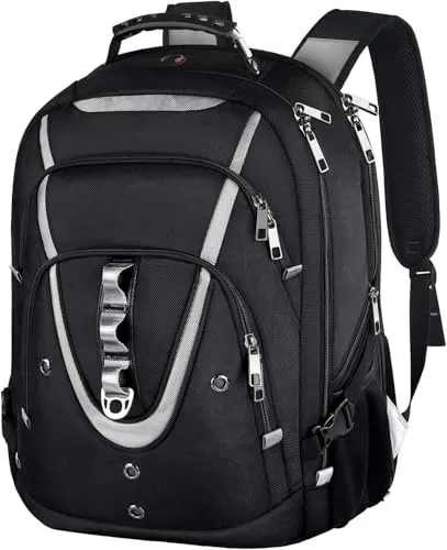 Laptop-Rucksack, 43,2 cm (17 Zoll), großer Reiserucksack für Herren, von Fluggesellschaften zugelassen, mit USB-Ladeanschluss und TSA-freundlich, RFID-Diebstahlschutz, wasserabweisend, Büchertasche,