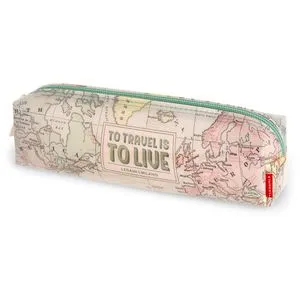 Legami Federmäppchen Travel, PC0024, Schlamperetui, aus Kunststoff, transparent