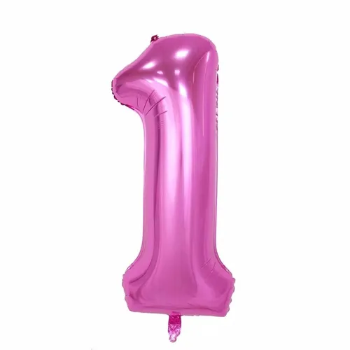 XL Folienballon 80 cm Zahl 0-9 Pink Rosa Party Nummer groß Geburtstag Luftballon