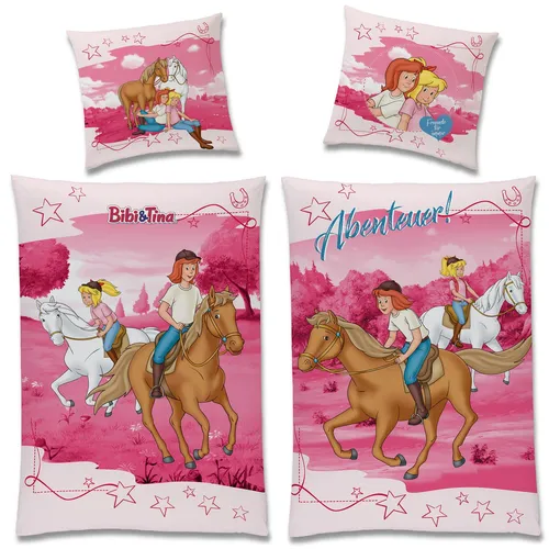 BERONAGE Kinderbettwäsche Bibi und Tina Abenteuer 2-teilig, mehrfarbig,BERONAGE Baby & Kidsworld