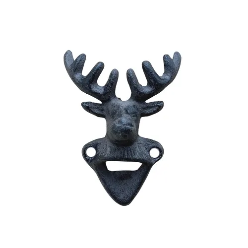 Hirsch Wandflaschenöffner aus Gusseisen von FTWDesign