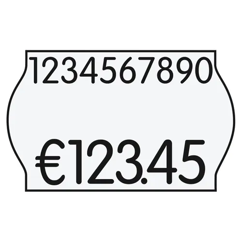PrinterLabels AS Preisetiketten 26x16 mm, 36 Rollen – Permanent - Hochwertige, permanente Preisetiketten in Weiß, ideal für eine klare Preisgestaltung. 36 Rollen für effizientes Etikettieren im Einzelhandel.