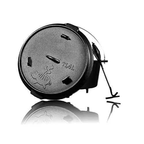 Grillschweine Dutch Oven 12QT (11,4 L mit Füße) - BBQ Schmorofen - Gusseisen Feuertopf