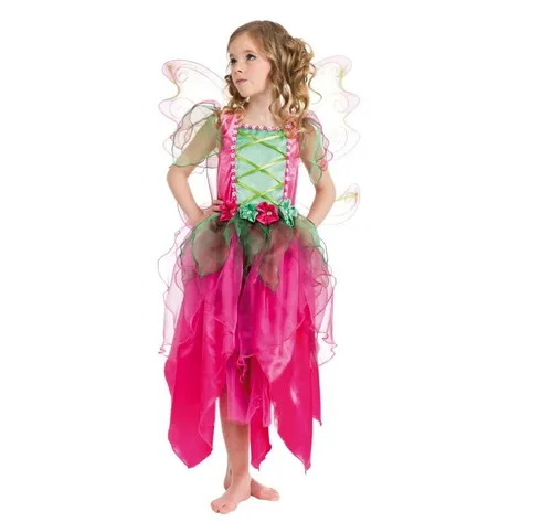 Kostüm Fee Blume (104) - Mädchenkostüm für 3/4 Jahre, ideal für Karneval und Märchenfeste, aus hochwertigem Synthetikmaterial für optimalen Tragekomfort.