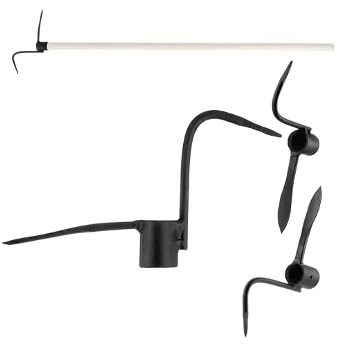 KADAX Fugenkratzer mit robustem Doppelhakenkopf, Unkrautkratzer für präzises Entfernen von Unkraut und Moos zwischen Gehwegfugen, Gartengerät (Ohne Stiel)