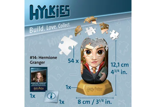 Ravensburger Puzzle 54 Teile 3D Puzzle Hylkies Harry Potter Hermine Sammelfigur 12008001, Puzzleteile
