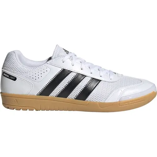 adidas Unisex Spezial Light Handball Shoes - Herren-Handballschuhe, ideal für optimale Dämpfung und Grip, Obermaterial aus Mesh für Atmungsaktivität, klassisches Design und 1 Nummer größer kaufen.