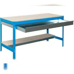 PROREGAL Werkbank Buffalo | Hochbelastbar und Stabil | 600kg Traglast - Werkbank in Blau, 84x120x61cm, mit hoher Stabilität und 600kg Traglast. Einfacher Aufbau in unter 20 Minuten und 5 Jahre Garantie. Ideal für Werkstätten und Heimwerker.